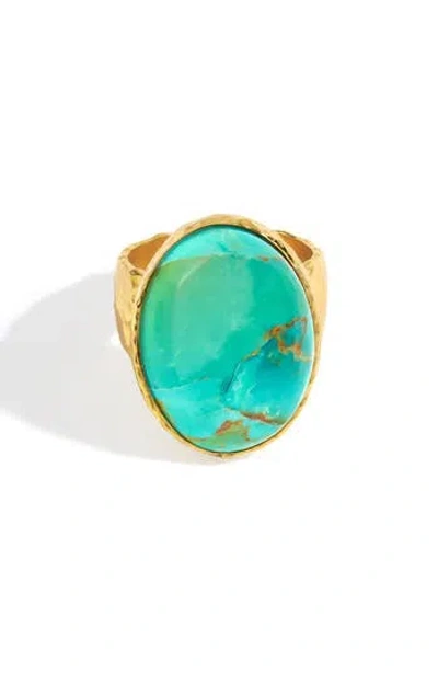 Ys Gems Mohave Turquoise Ring In Blue
