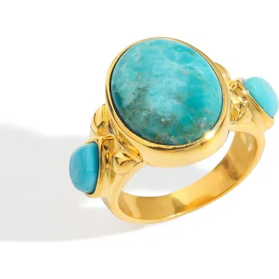 Ys Gems Mohave Turquoise Ring In Blue