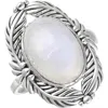 Ys Gems Moonstone Leaf Ring