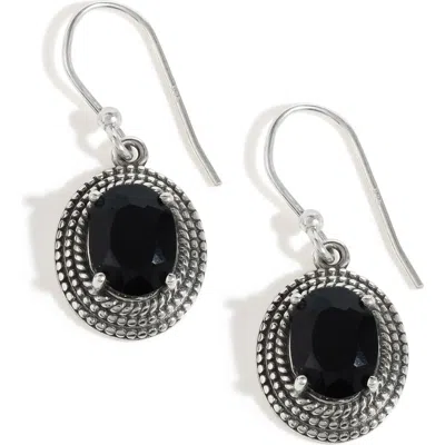 Ys Gems Onyx Drop Earrings In Metallic