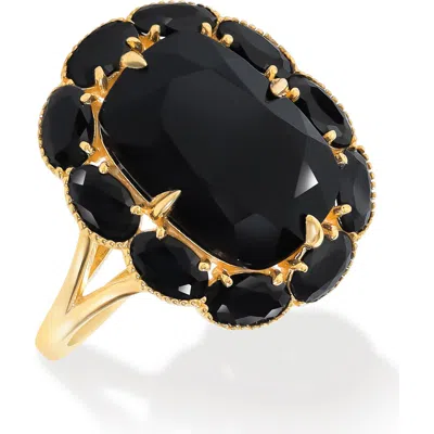 Ys Gems Onyx Ring In Black
