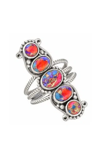 Ys Gems Oval Cut Turquoise Ring