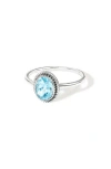 Ys Gems Oval Solitaire Ring In Metallic