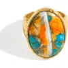 Ys Gems Oyster Turquoise Ring In Multi