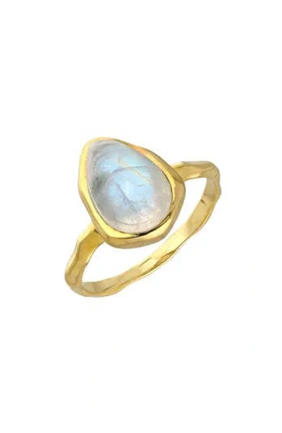 Ys Gems Pear Cut Moonstone Ring