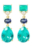 Ys Gems Quartz Drop Earrings In Pattern