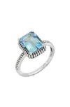 Ys Gems Rectangle Stone Ring In Blue