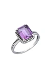 Ys Gems Rectangle Stone Ring In Purple