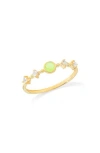 Ys Gems Round Mix Gemstone Ring In Gold