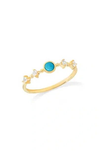 Ys Gems Round Mix Gemstone Ring In Gold