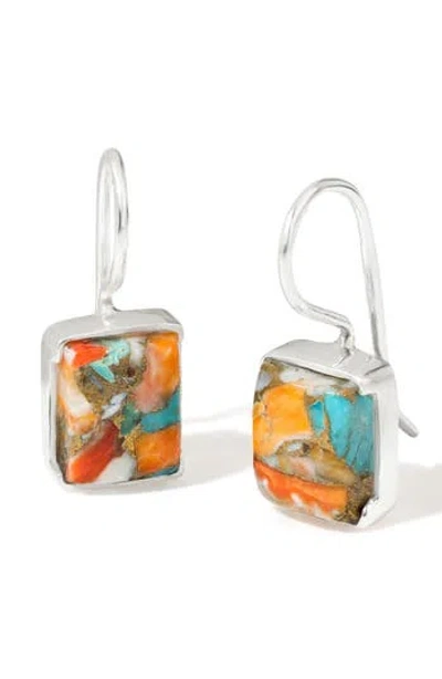 Ys Gems Semiprecious Stone Drop Earrings In Multi