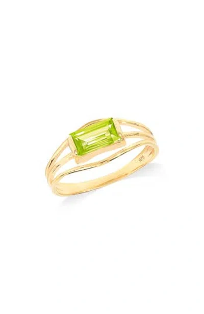 Ys Gems Semiprecious Stone Ring In Green