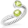 Ys Gems Sterling Silver Bypass Ring In Green