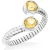 Ys Gems Sterling Silver Bypass Ring In Yellow
