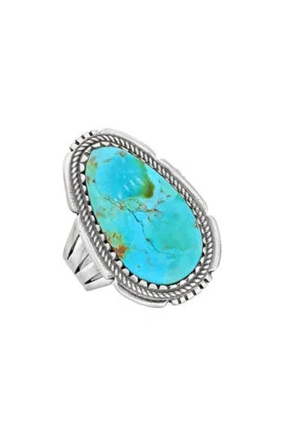 Ys Gems Sterling Silver Turquoise Ring