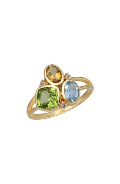 Ys Gems Stone Cluster Ring In Gold
