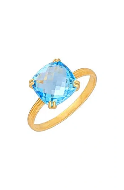 Ys Gems Swiss Blue Topaz Ring