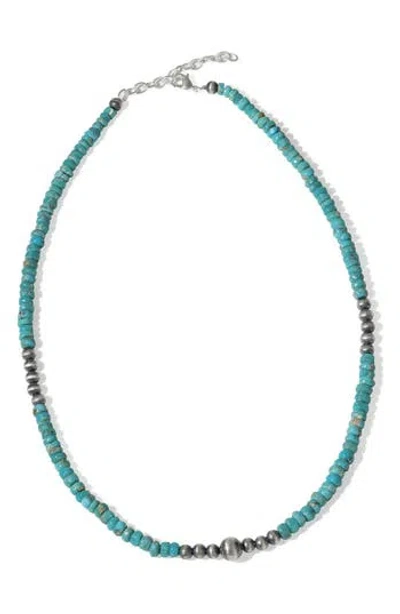 Ys Gems Turquoise Beaded Necklace In Blue