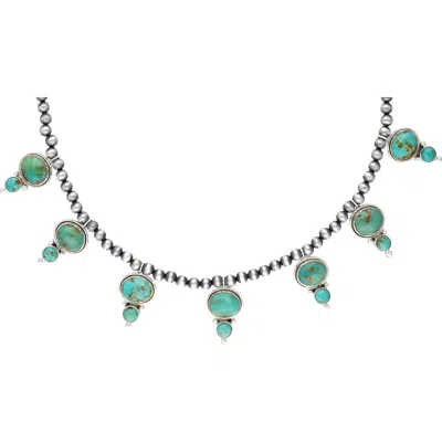 Ys Gems Turquoise Charm Beaded Necklace