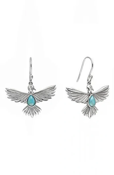 Ys Gems Turquoise Eagle Drop Earrings