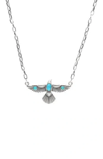 Ys Gems Turquoise Eagle Pendant Necklace