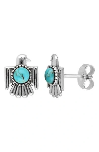 Ys Gems Turquoise Eagle Stud Earrings