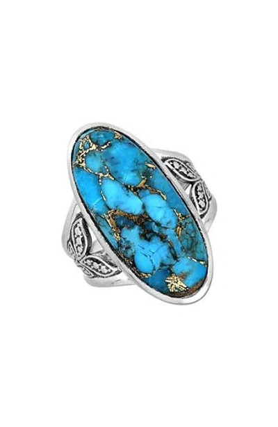 Ys Gems Turquoise Ring In Blue