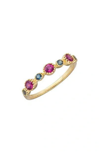 Ys Gems Two-tone Band Ring In Pink