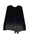 Y's Gradient-effect Cardigan In Black