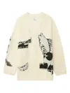 Y's Graphic-motifs Cardigan In Neutral