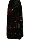 Y's Graphic-print Cropped Trousers In Black