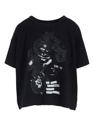 Y's Graphic-print T-shirt In Black