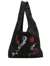 Y's Graphic Print Tote Bag In Black