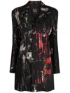 Y's Graphic-print Zipped Blazer In Black