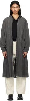 Y's Gray Sergical Gown Coat In 2 Grey
