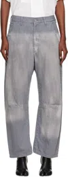 Y's Gray U-wide Jeans In Multi