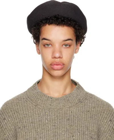 Y's Gray Work Beret In 2 Grey
