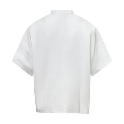 Y's Half Sleeve Box Shirt In Burgundy