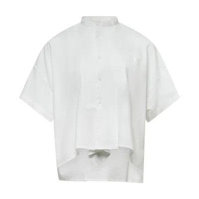Y's Half Sleeve Box Shirt In Burgundy