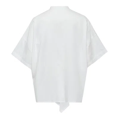 Y's Half Sleeve Box Shirt In White