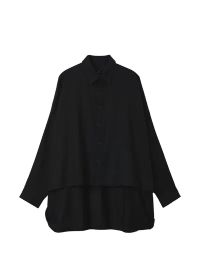 Y's High-low Shirt In Black