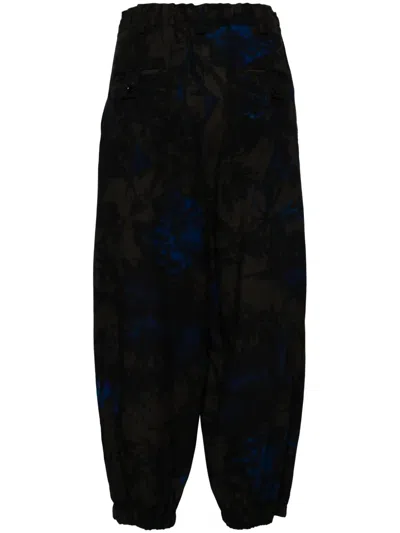 Y's High-waist Tapered Trousers In Schwarz