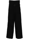 Y's High-rise Straight-leg Trousers In Black