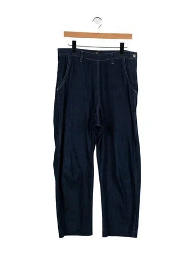 Pre-owned Y's High-rise Wide Leg Jeans In Blue