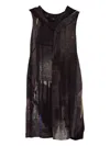 Y's Hooded Sleeveless Top In Black