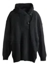 Y's Hooded Toggle-fastening Sweater In Black