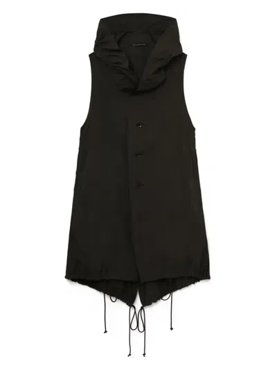 Y's Hooded Waistcoat In 绿色