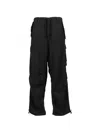 Y's Houndstooth-pattern Hand-stitched Cargo Pants In Black