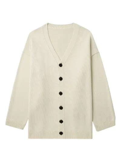 Y's Intarsia-knit Cardigan In 白色