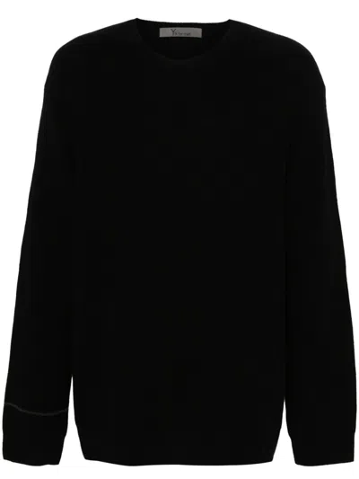 Y'S INTARSIA-KNIT LOGO SWEATER